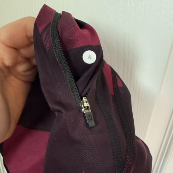 Lululemon Inspire Tight II Back Spin Stroke Dashing Purple Black / Black 4 - Picture 5 of 5